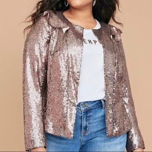 Rose Gold Sequin Blazer